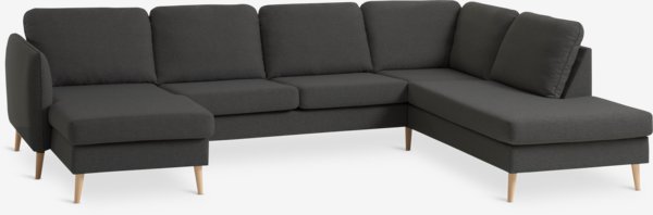 Hjørnesofa AARHUS højrevendt mørkegråt stof