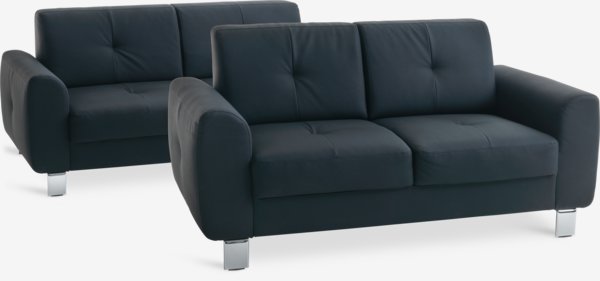Sofasæt DAMHALE 3+2-pers. sort
