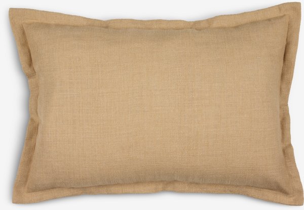 The HomeCentric Fodera Per Cuscino Euro 60x60 Cm In Lino Di Cotone Avorio - Moderna Con Motivo Chevron E Cerniera Nascosta