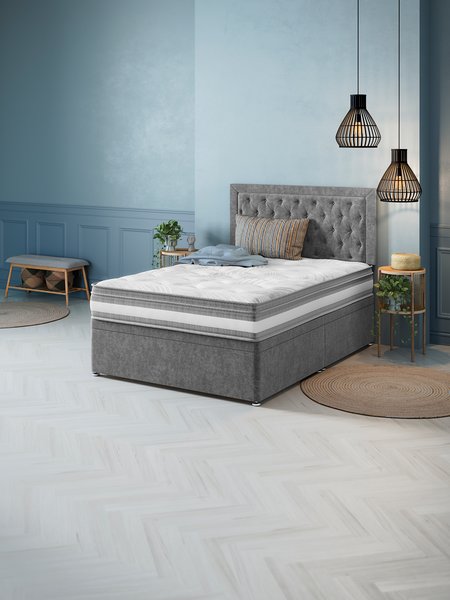 Divan base GOLD D10 OTTOMAN Double Grey-44