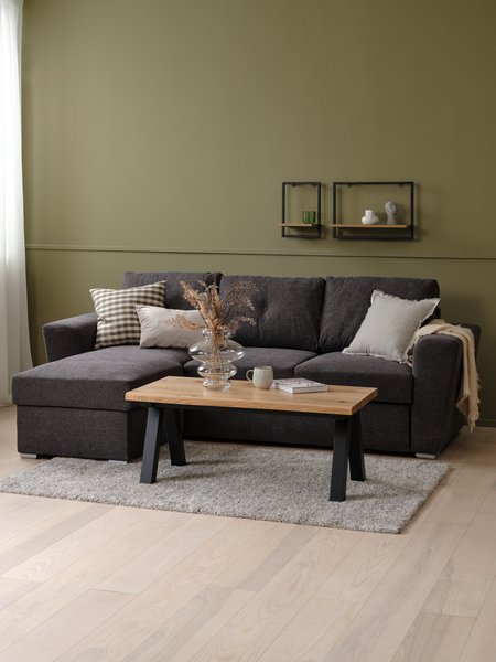 Tavolino SANDBY 60x110 rovere naturale/nero