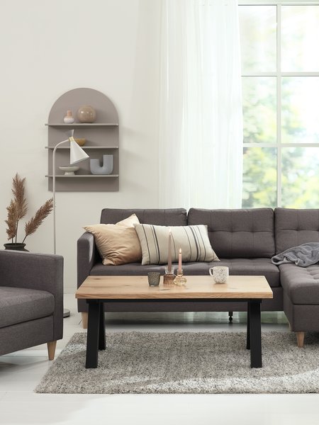 Tavolino SANDBY 60x110 rovere naturale/nero