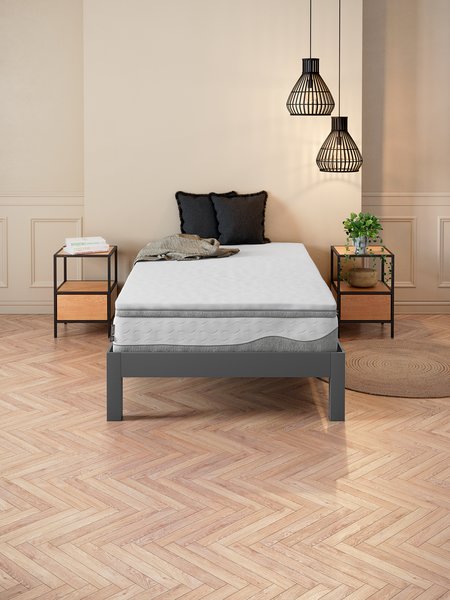 Topmatras 120x200cm WELLPUR BOKSELVI grijs