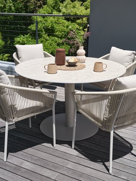 Tuintafel VAMDRUP Ø120 beige