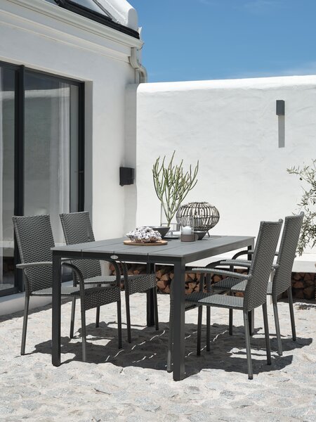 MARIELYST L150 table + 4 GUDHJEM chaises gris