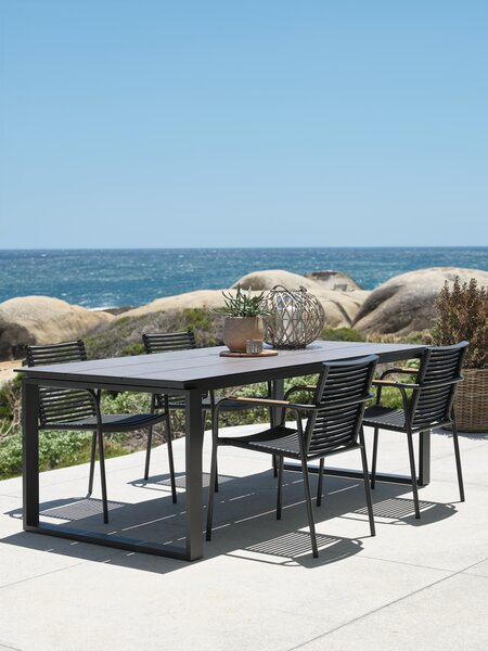 SONNERUP L215 table grey + 4 NABE chair black