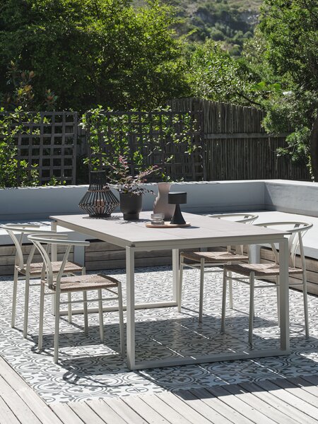 Table SONNERUP L215 + 4 chaises de jardin TAGMARK beige