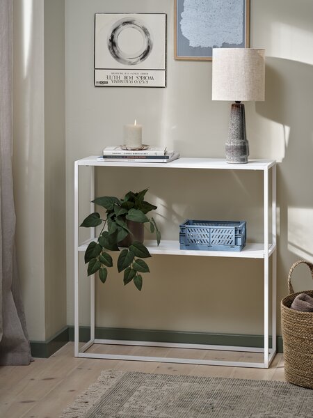 Sivupöytä VIRUM 26x80 sis. hyllyn valkoinen