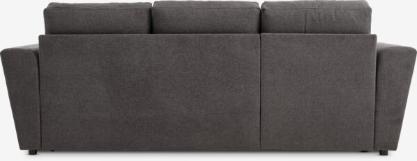 Slaapbank chaise longue VEJLBY donkergrijze stof