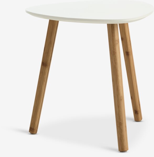 Beistelltisch TAPS 40x40 weiss/bambus