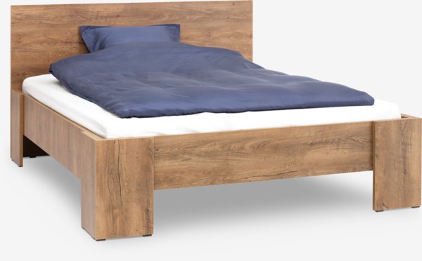 Estructura cama VEDDE 140x200 roble salvaje con somier