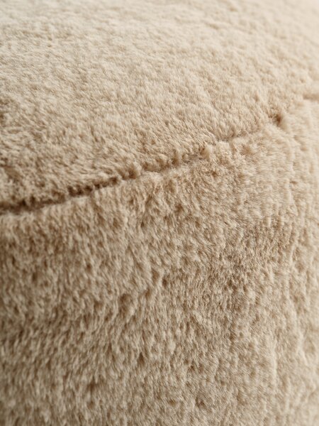 Tabure RAMSDAL Ø70 bež teddy tkanina/boja hrasta