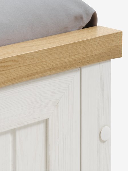 Letto MARKSKEL 160x190 color rovere/bianco