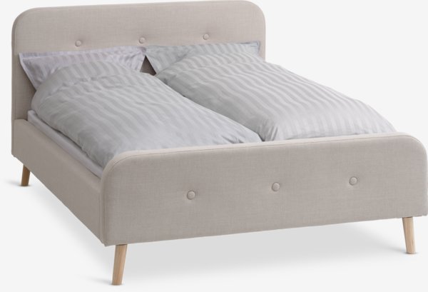 Estructura de cama KONGSBERG 135x190 tela beis