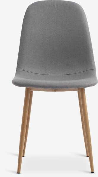 Chaise JONSTRUP tissu gris/couleur chêne
