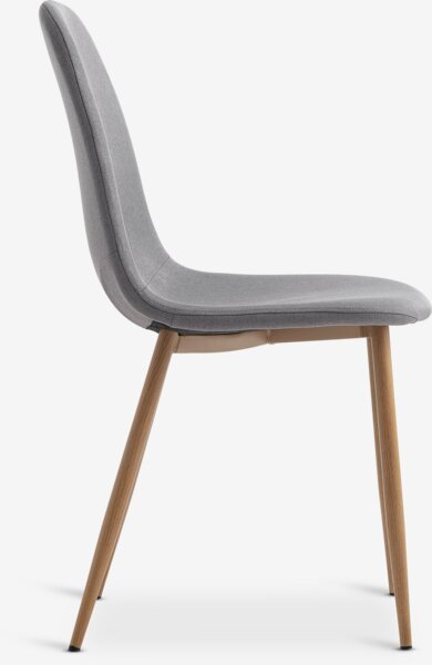 Chaise JONSTRUP tissu gris/couleur chêne
