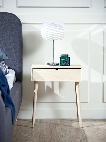 Bedside table ILBRO 1 drawer natural