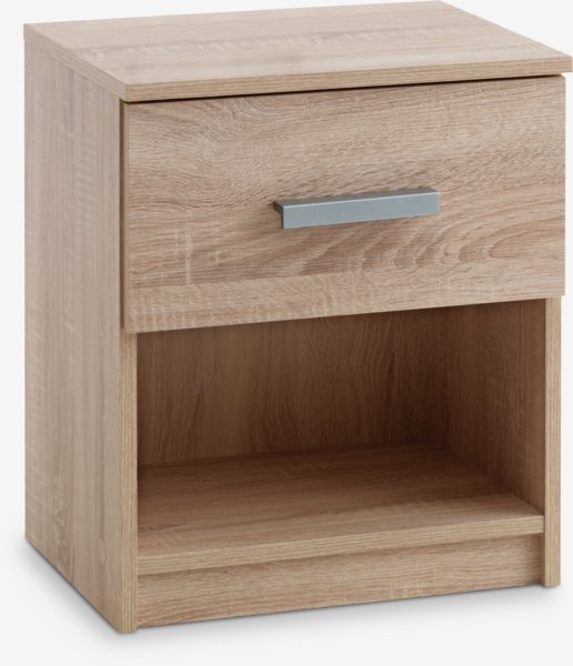 Bedside table TAPDRUP 1 drawer light oak colour