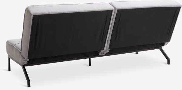 Bäddsoffa OREVAD ljusgrått tyg