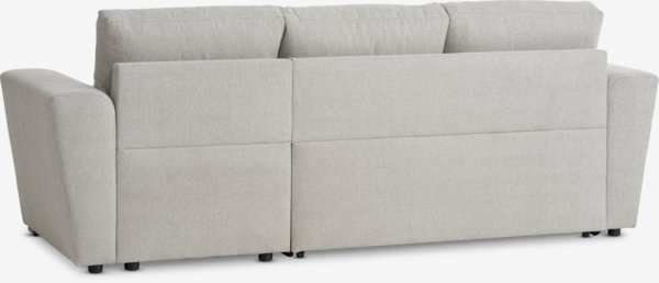 Canapé convertible méridienne VEJLBY tissu sable clair