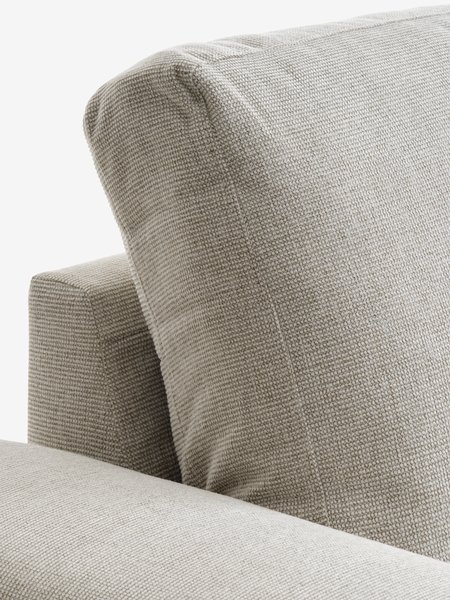 Bäddsoffa schäslong VEJLBY ljus sand