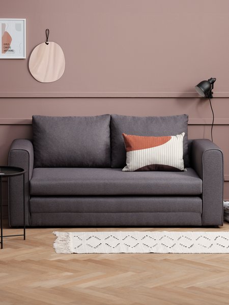 Sofa bed SKILLEBEKK dark grey