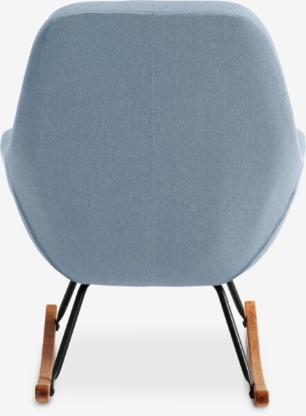 Rocking chair NEBEL light blue fabric