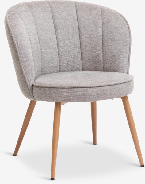 Armchair HOLMDRUP grey/oak