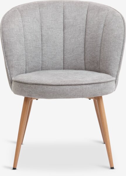 Armchair HOLMDRUP grey/oak