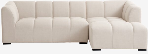 Sofa ALLESE Chaiselongue rechts Stoff beige