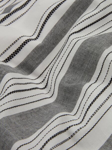 Bettwäsche IDA Baumwolle/garngefärbt 135x200 weiß/schwarz
