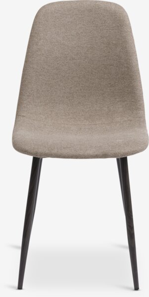 Dining chair JONSTRUP beige fabric/dark oak colour