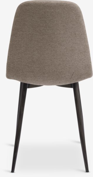 Dining chair JONSTRUP beige fabric/dark oak colour