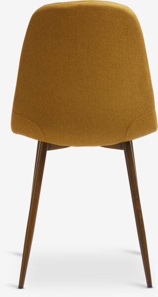 Dining chair JONSTRUP curry fabric/dark oak colour