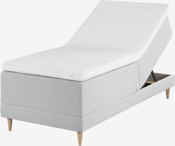 Elevationsseng 90x210cm DUNLOPILLO OSA grå-32 Fast