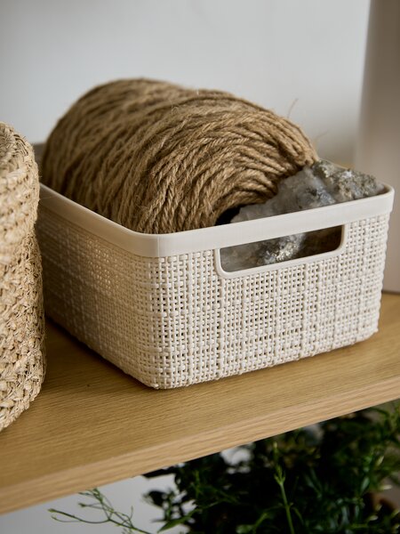 Sepet JUTE 5L plastik kırık beyaz
