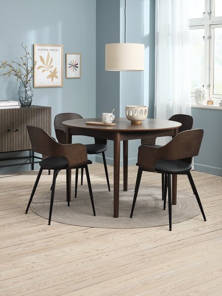 Tavolo da pranzo MARSTRAND Ø110/110x200cm color rovere scuro