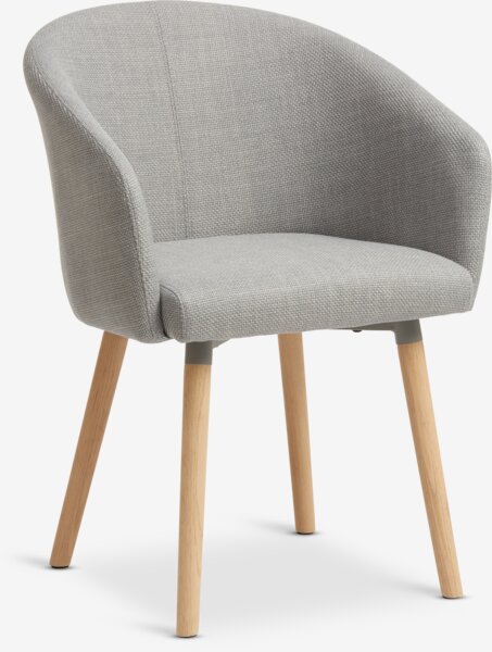 Dining chair KLOSTER light grey fabric/oak