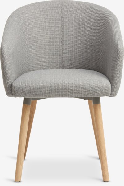 Dining chair KLOSTER light grey fabric/oak