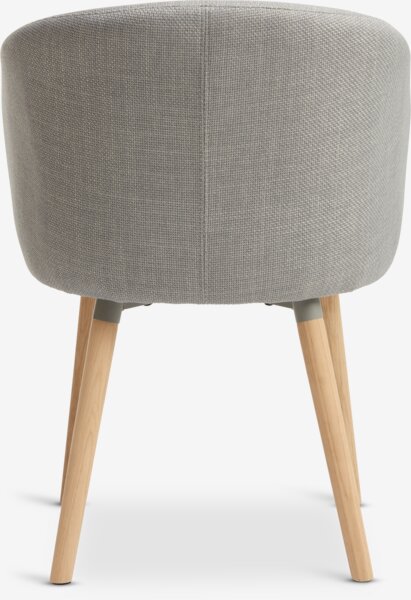 Dining chair KLOSTER light grey fabric/oak