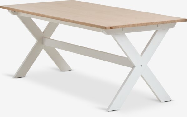 Table VISLINGE 90x190 naturel/blanc