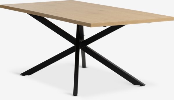 Table NORTOFT 95x200 couleur chêne/noir