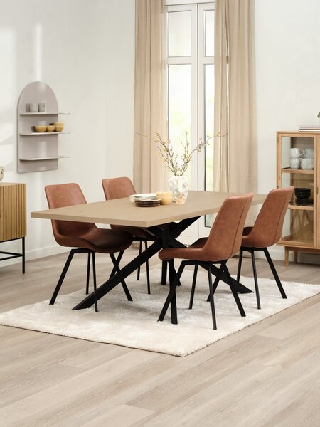 Dining table NORTOFT 95x200 oak color/black