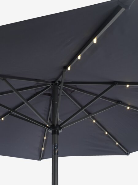 Marktparasol ASKIM Ø300 LED grijs