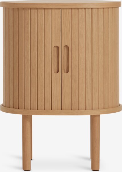 Bedside table LYNGVIG 2 tambour doors natural oak