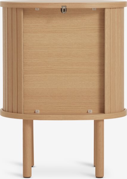 Bedside table LYNGVIG 2 tambour doors natural oak