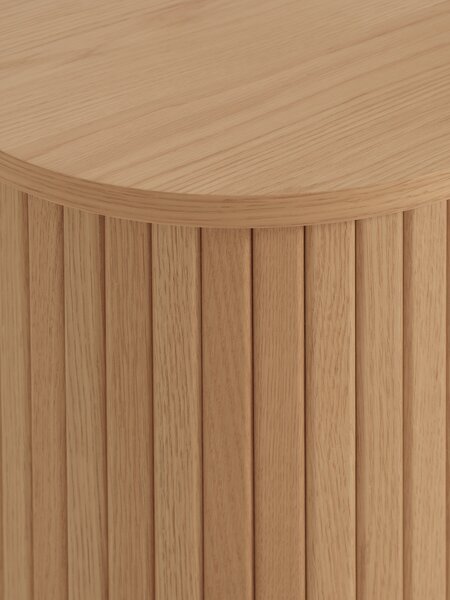 Bedside table LYNGVIG 2 tambour doors natural oak