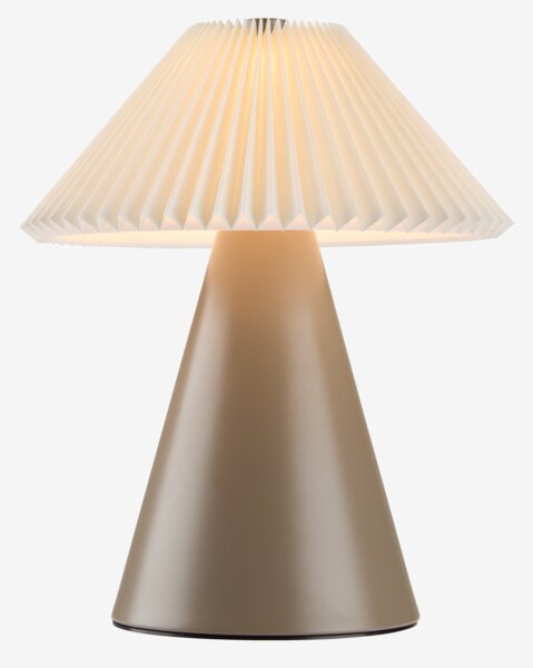 Battery lamp ESMUND D17xH20cm brown/white w/timer