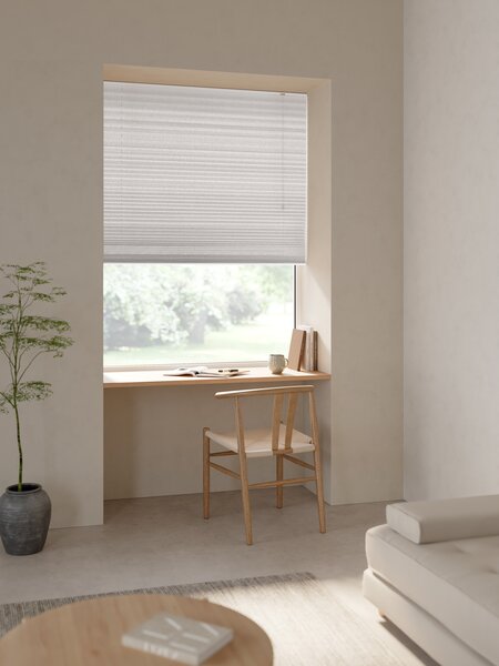 Plisségardin SLOTSHOLMEN 110x130cm hvit