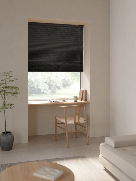 Plisségardin SLOTSHOLMEN 100x130cm svart